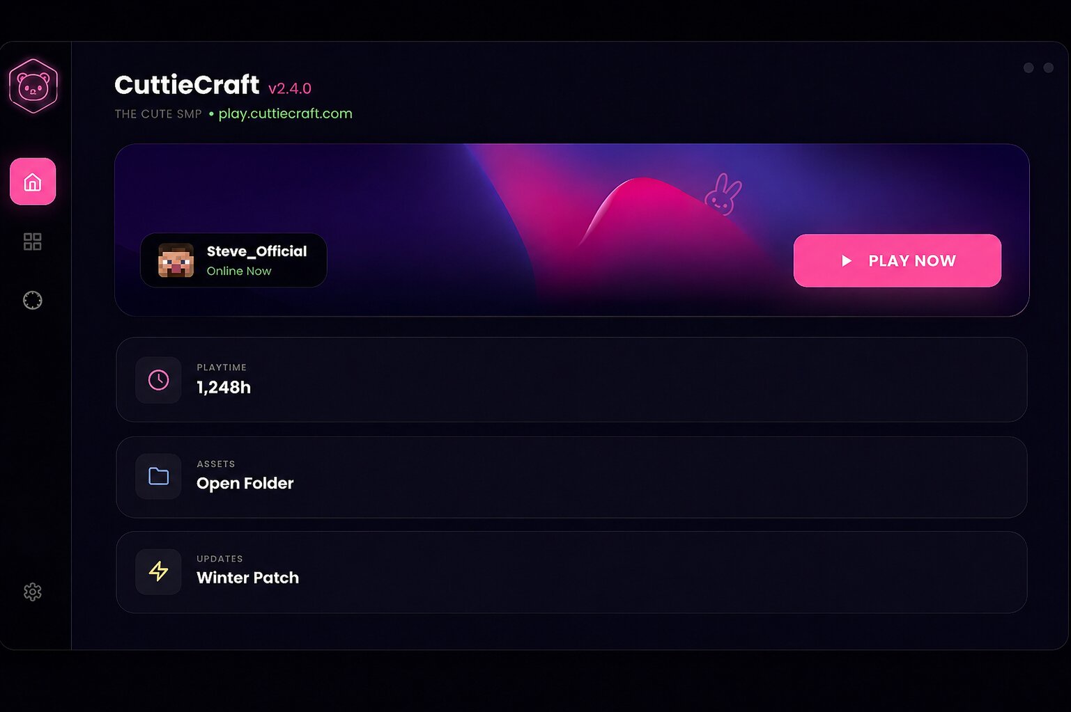 CuttieCraft launcher screenshot